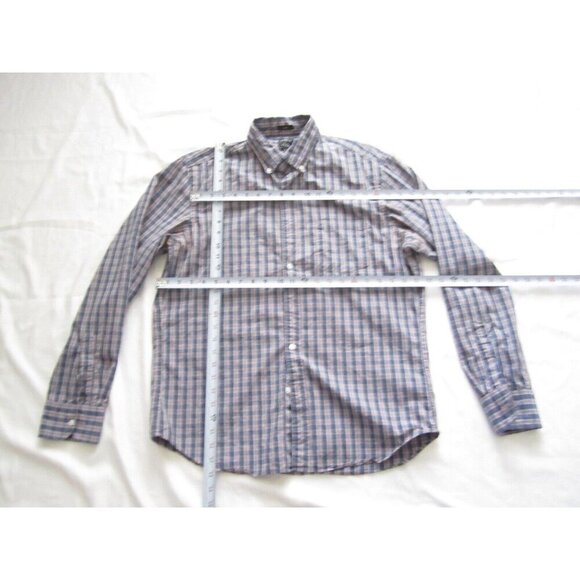 Men's J Crew Flex Washed Slim Plaid Button Long Sleeve Shirt Sz L (MP282) - Picture 3 of 8